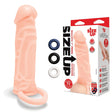 Size Up Realistic 1 Inch Penis Extender - Flesh - Flesh 2.5 cm (1'') Penis Extension Sleeve - Naughty by Nature Adult Store
