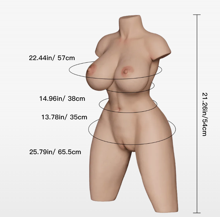 Lauren Big Boob Realistic Silicone Sex Doll Torso With Big Tits - Naughty by Nature Adult Store