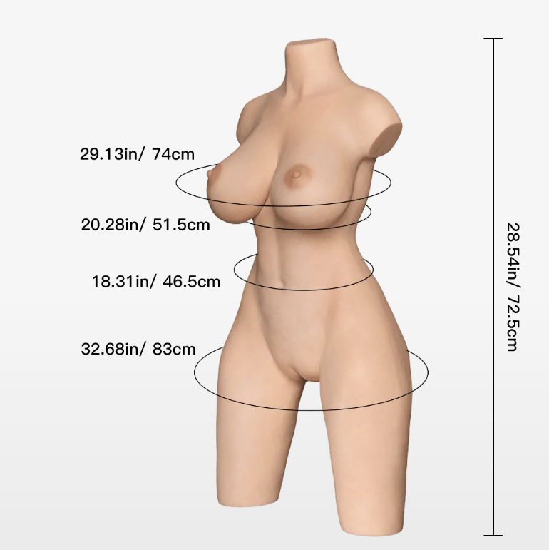 Emma Lightweight Lifelike Silicone Sex Doll Torso - Naughty by Nature Adult Store