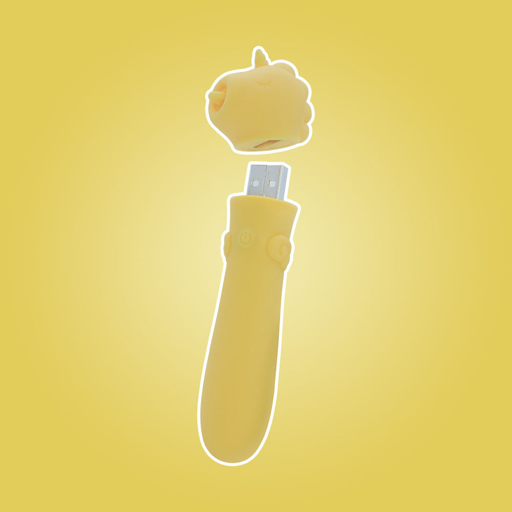 Unihorn - USB Bullet - Bean Blossom - Yellow Vibrating Bullet