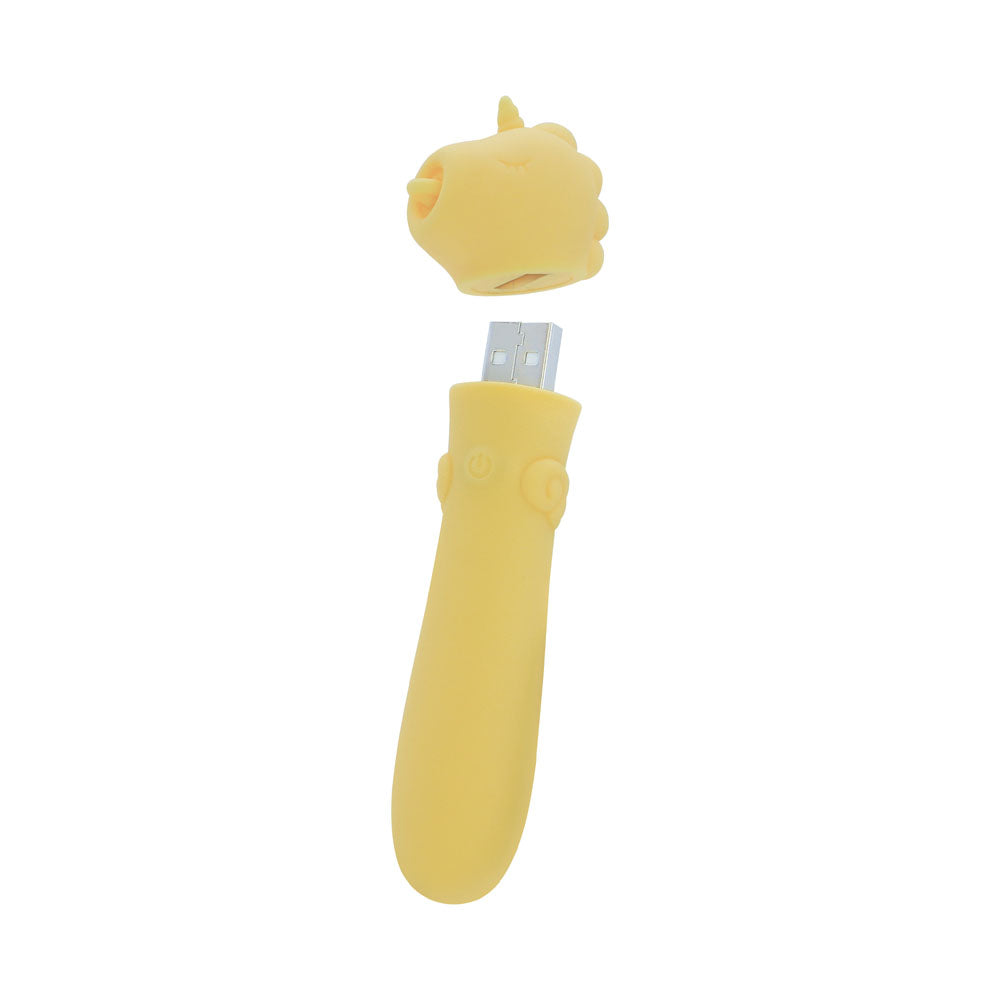 Unihorn - USB Bullet - Bean Blossom - Yellow Vibrating Bullet