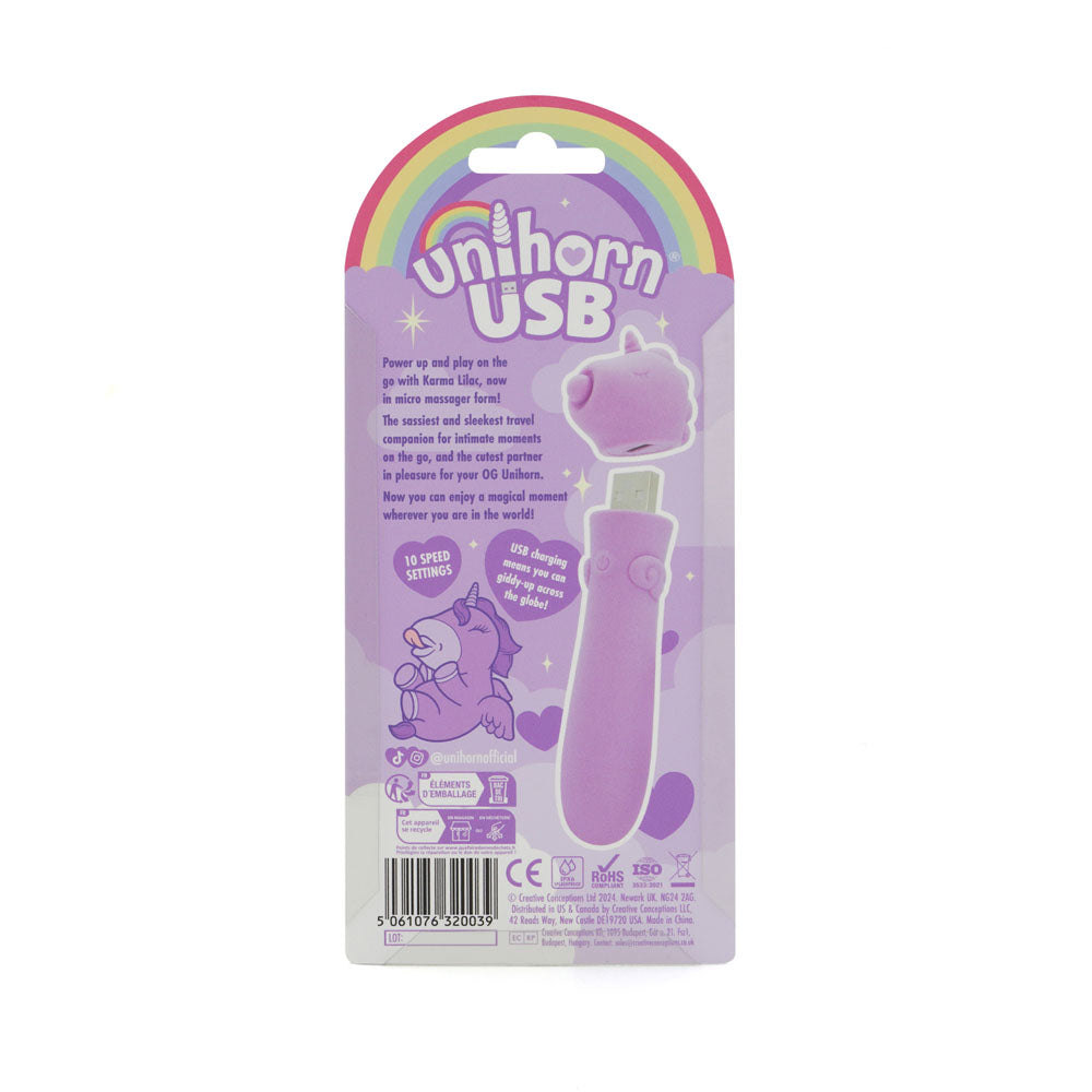 Unihorn - USB Bullet - Karma Lilac Vibrating Bullet