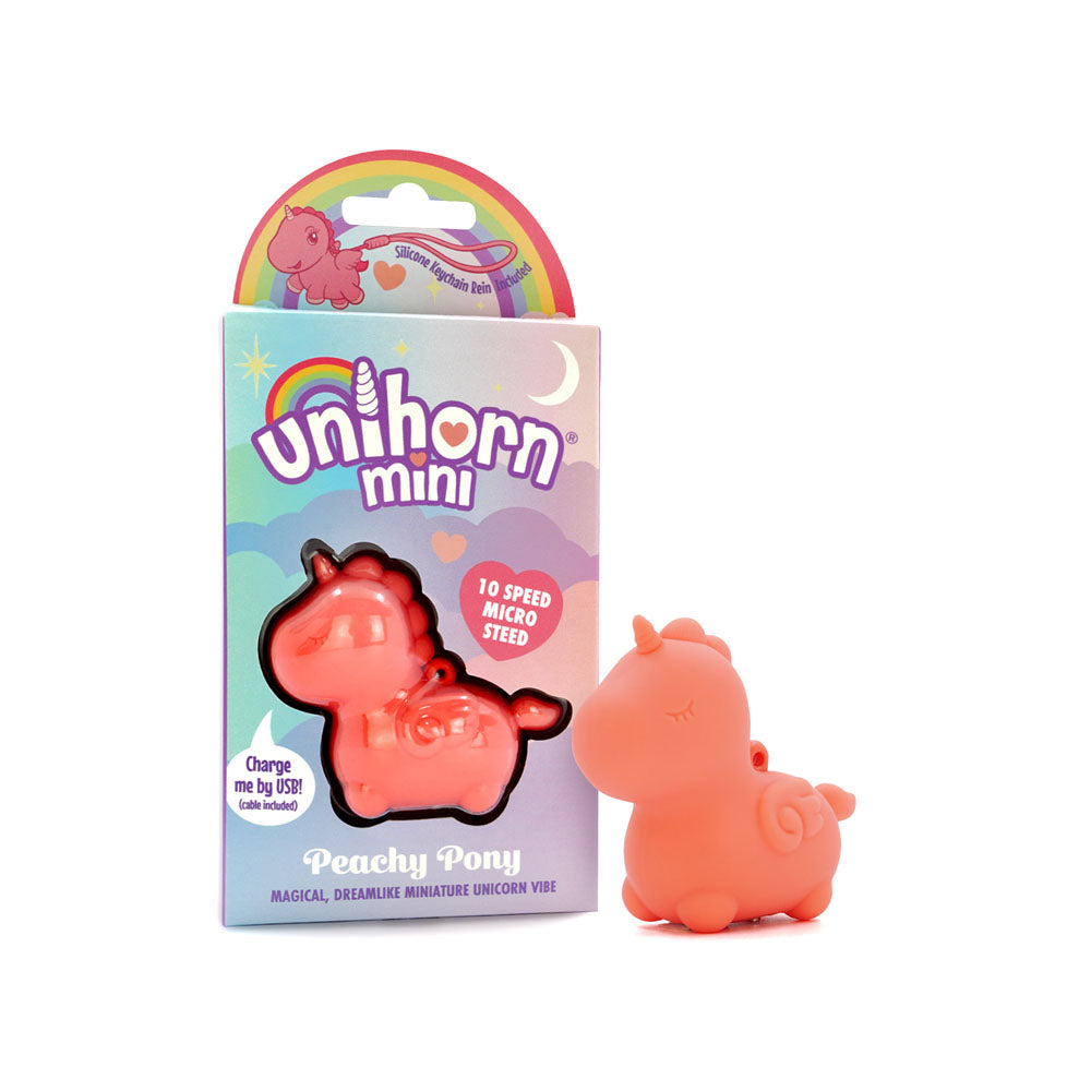 Unihorn Mini - Peachy Pony - Peach USB Rechargeable Stimulator - Naughty by Nature Adult Store