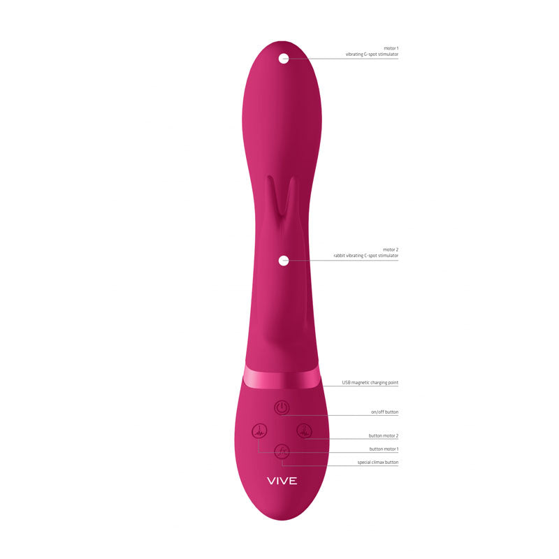 Vive Zosia - Pink Rechargeable Rabbit Vibrator - Naughty by Nature Adult Store