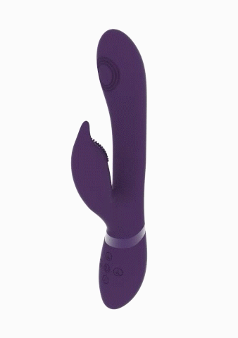 VIVE Aimi - Purple - Purple 22.3 cm USB Rechargeable Rabbit Vibrator - Naughty by Nature Adult Store