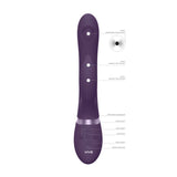 VIVE Aimi - Purple - Purple 22.3 cm USB Rechargeable Rabbit Vibrator - Naughty by Nature Adult Store