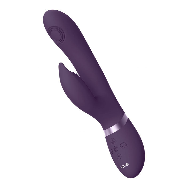 VIVE Aimi - Purple - Purple 22.3 cm USB Rechargeable Rabbit Vibrator - Naughty by Nature Adult Store