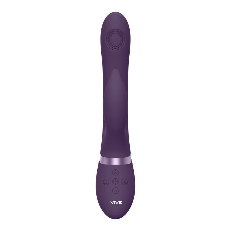 VIVE Aimi - Purple - Purple 22.3 cm USB Rechargeable Rabbit Vibrator - Naughty by Nature Adult Store
