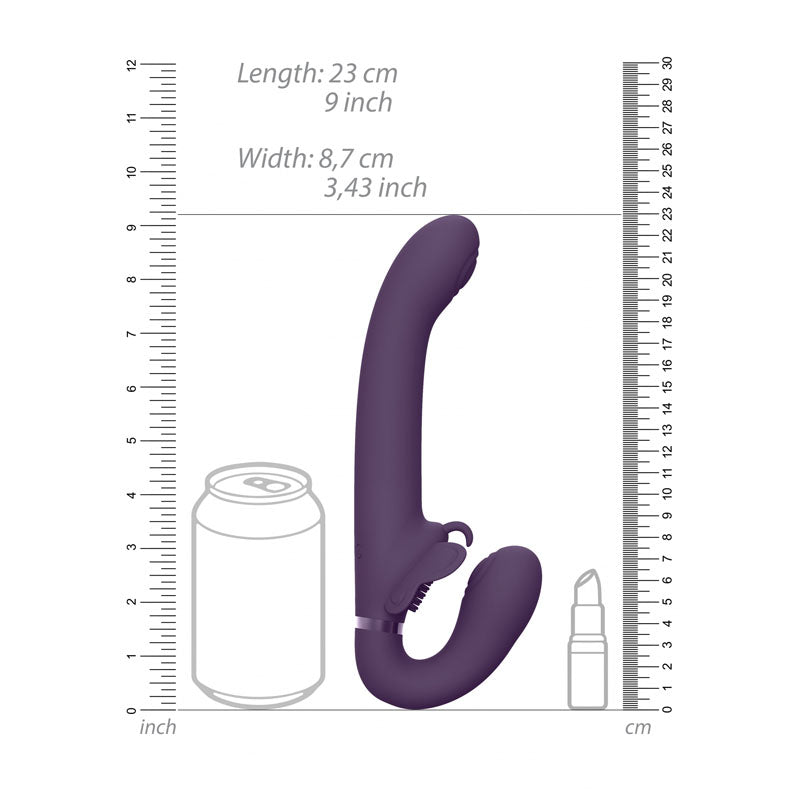 Vive SATU - Purple 23 cm USB Rechargeable Strapless Strap-On - Naughty by Nature Adult Store