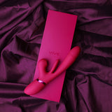 VIVE Ena - Pink - Pink 25 cm USB Rechargeable Thrusting Vibrator with Air Wave Stimulator - Naughty by Nature Adult Store