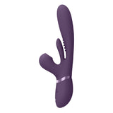 VIVE Ena - Purple - Purple 25 cm USB Rechargeable Thrusting Vibrator with Air Wave Stimulator - Naughty by Nature Adult Store