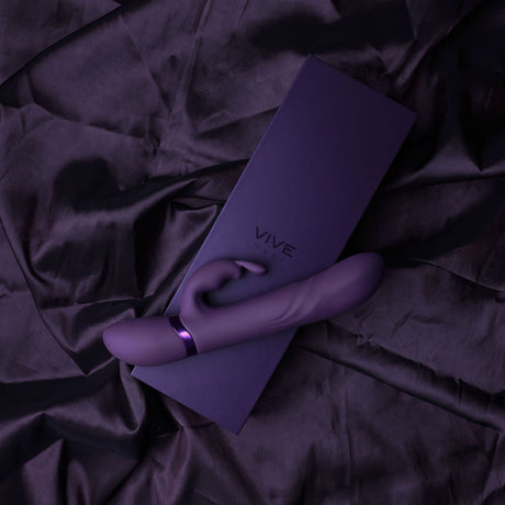 VIVE Nari - Purple - Purple 24.1 cm USB Rechargeable Rabbit Vibrator - Naughty by Nature Adult Store