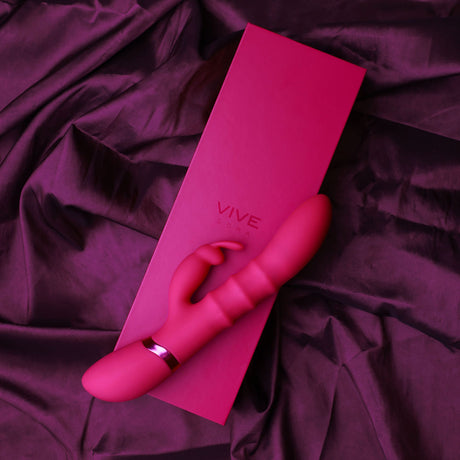 VIVE Sora - Pink - Pink 24.2 cm USB Rechargeable Rabbit Vibrator - Naughty by Nature Adult Store