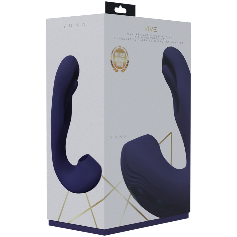 VIVE Yuna - Purple - Purple USB Rechargeable Flapping Vibrator with Air Pulsation - Naughty by Nature Adult Store