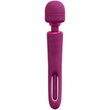 VIVE Kiku - Pink - Pink 25.2 cm USB Rechargeable Dual End Massage Wand with Flapping Tip - Naughty by Nature Adult Store