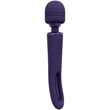 VIVE Kiku - Purple - Purple 25.2 cm USB Rechargeable Dual End Massage Wand with Flapping Tip - Naughty by Nature Adult Store