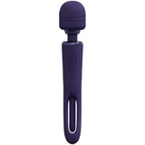 VIVE Kiku - Purple - Purple 25.2 cm USB Rechargeable Dual End Massage Wand with Flapping Tip - Naughty by Nature Adult Store