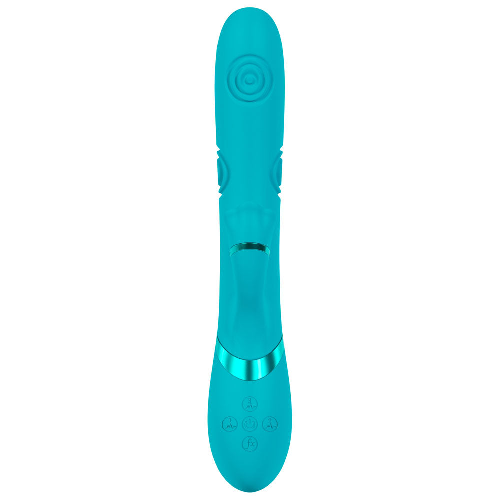 VIVE Fiore - Blue Rechargeable Tapping Rabbit Vibrator