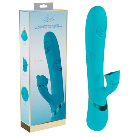 VIVE Fiore - Blue Rechargeable Tapping Rabbit Vibrator