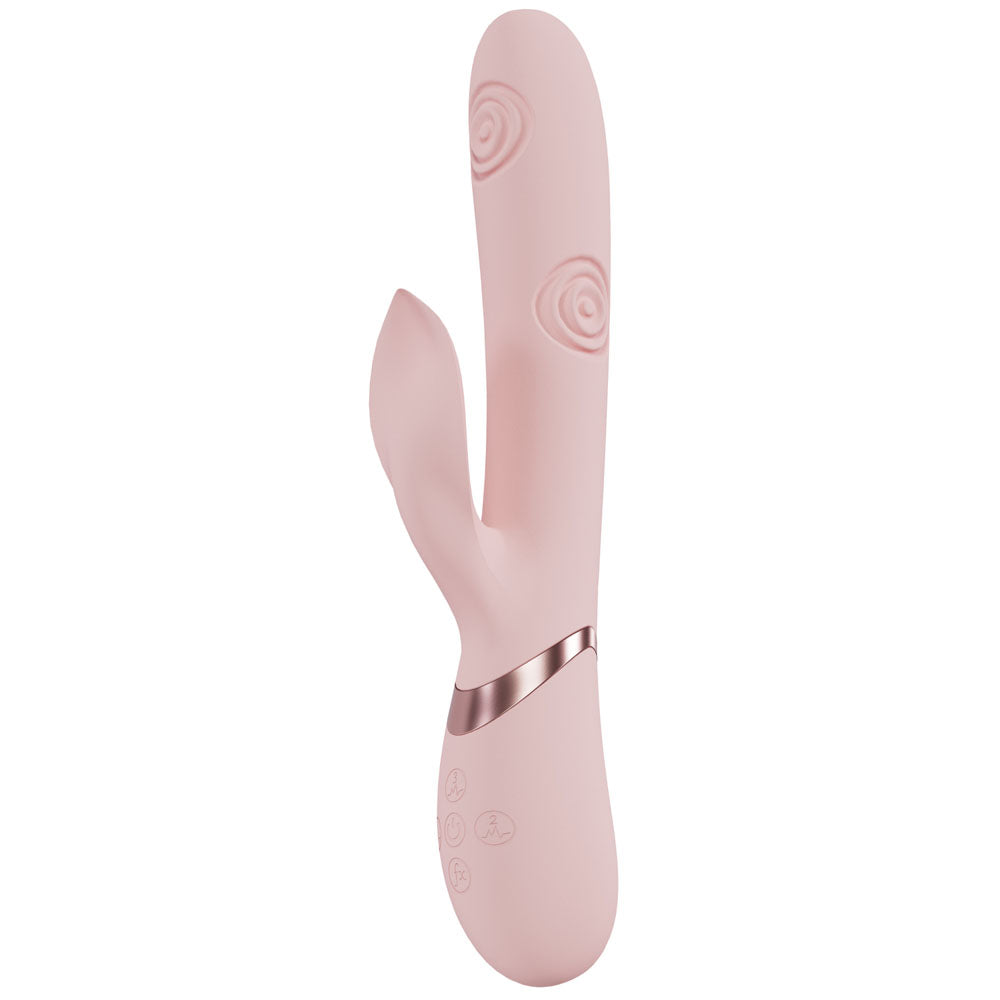VIVE Fronda - Pink Rechargeable Tapping Rabbit Vibrator