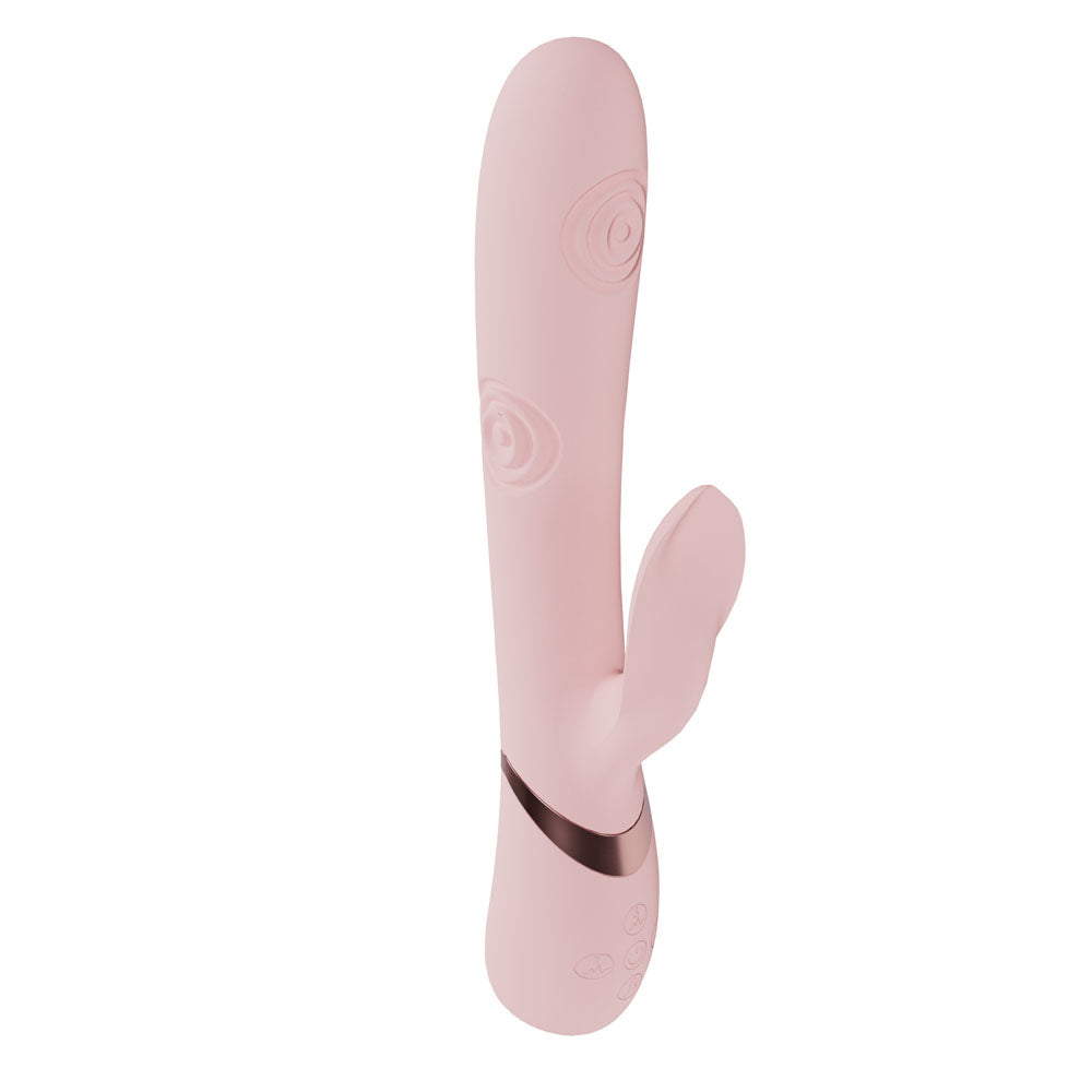 VIVE Fronda - Pink Rechargeable Tapping Rabbit Vibrator
