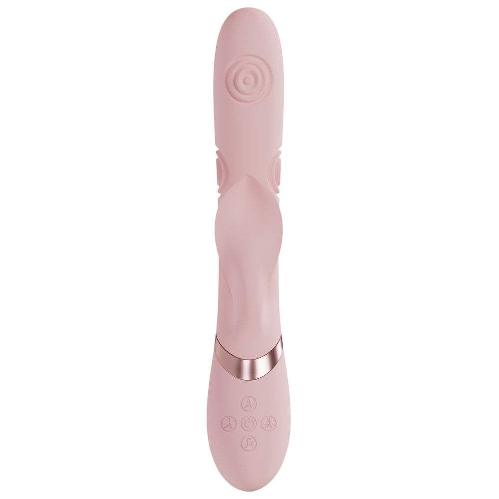 VIVE Fronda - Pink Rechargeable Tapping Rabbit Vibrator