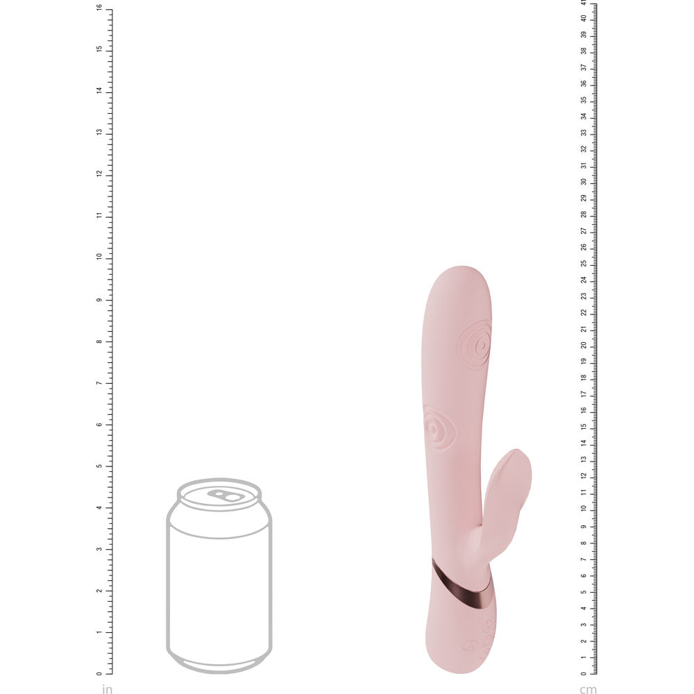 VIVE Fronda - Pink Rechargeable Tapping Rabbit Vibrator