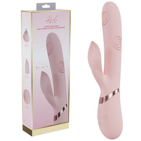 VIVE Fronda - Pink Rechargeable Tapping Rabbit Vibrator
