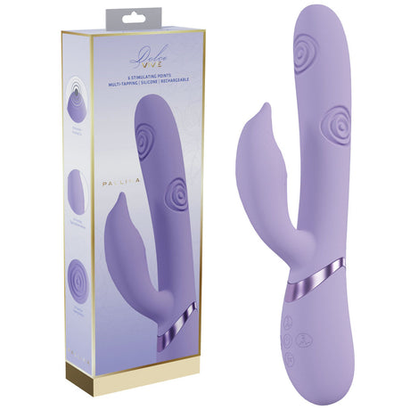 VIVE Pallina - Purple Rechargeable Tapping Rabbit Vibrator
