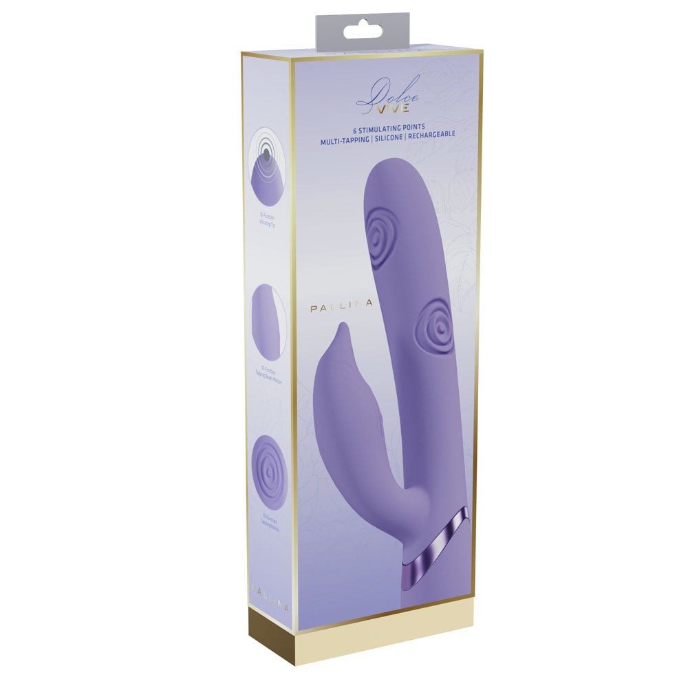 VIVE Pallina - Purple Rechargeable Tapping Rabbit Vibrator