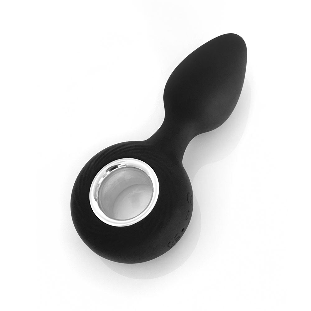 VERS Rechargeable Silicone Plug Vibe - Black 12.5 cm USB Rechargeable Vibrating Butt Plug - Naughty by Nature Adult Store