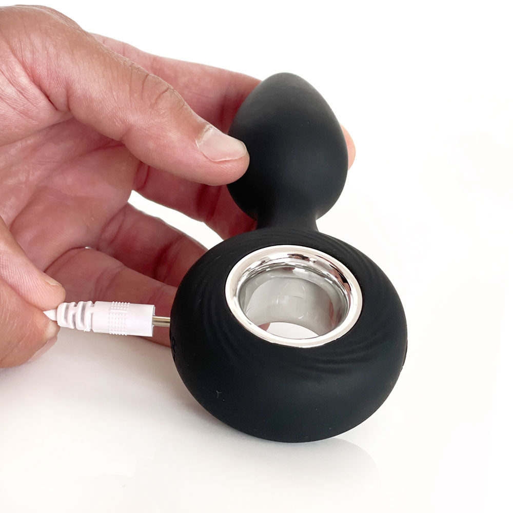 VERS Rechargeable Silicone Plug Vibe - Black 12.5 cm USB Rechargeable Vibrating Butt Plug - Naughty by Nature Adult Store