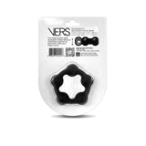 VERS Liquid Silicone Steel Motion C-Ring - Black Cock Ring with Steel Motion Balls - Naughty by Nature Adult Store