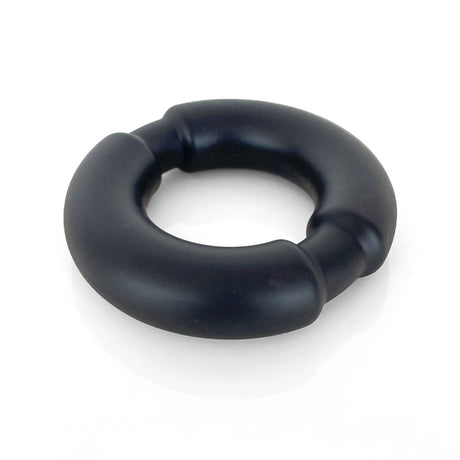 VERS Liquid Silicone Weighted Steel Core C-Ring - Black - Naughty by Nature Adult Store