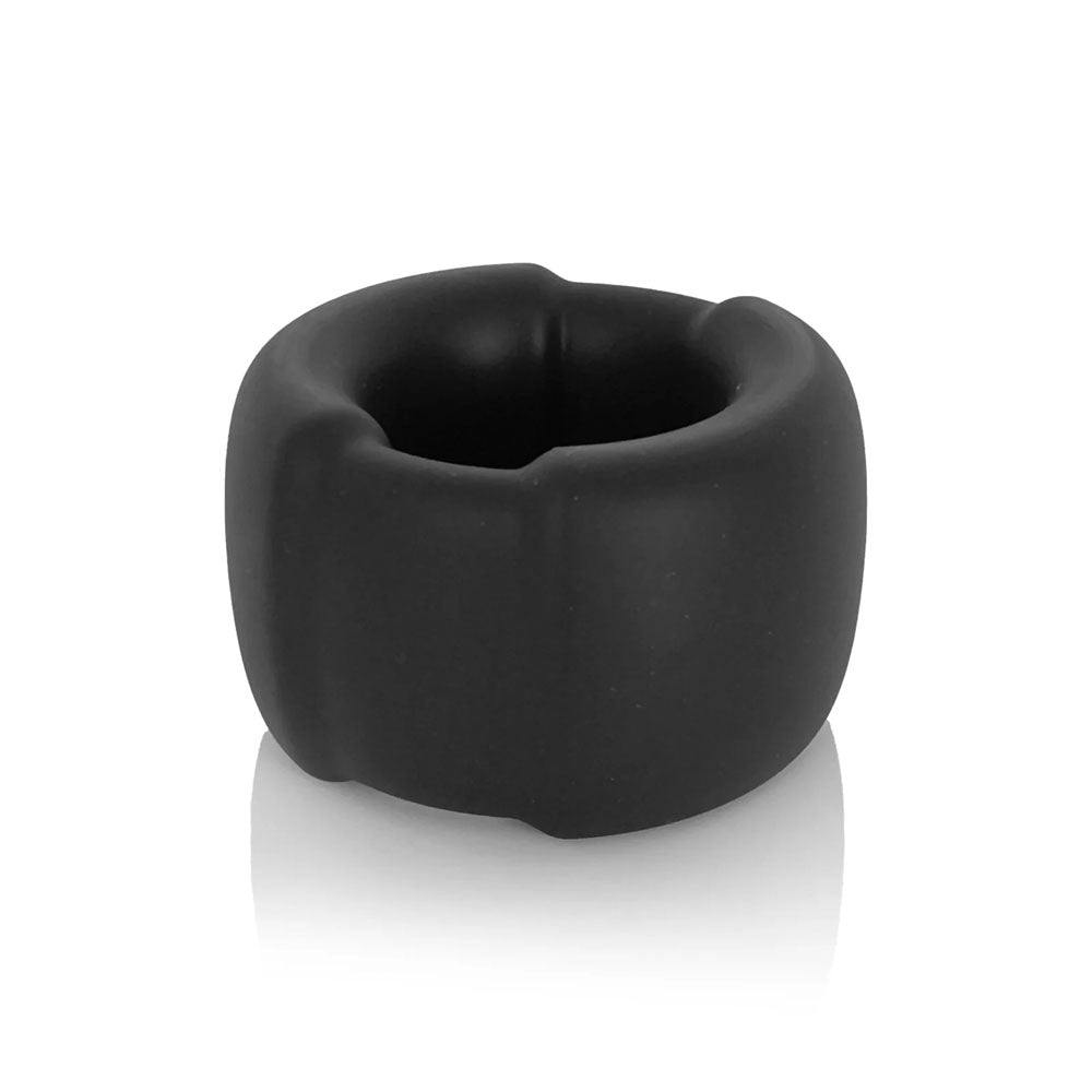VERS Liquid Silicone Black Ball Stretcher Ring with Steel Core - Naughty by Nature Adult Store