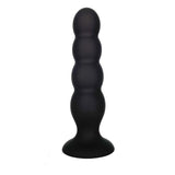 VERS Liquid Silicone Suction Plug - Black 16.5 cm Butt Plug with Internal Steel Balls - Naughty by Nature Adult Store
