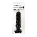 VERS Liquid Silicone Suction Plug - Black 16.5 cm Butt Plug with Internal Steel Balls - Naughty by Nature Adult Store