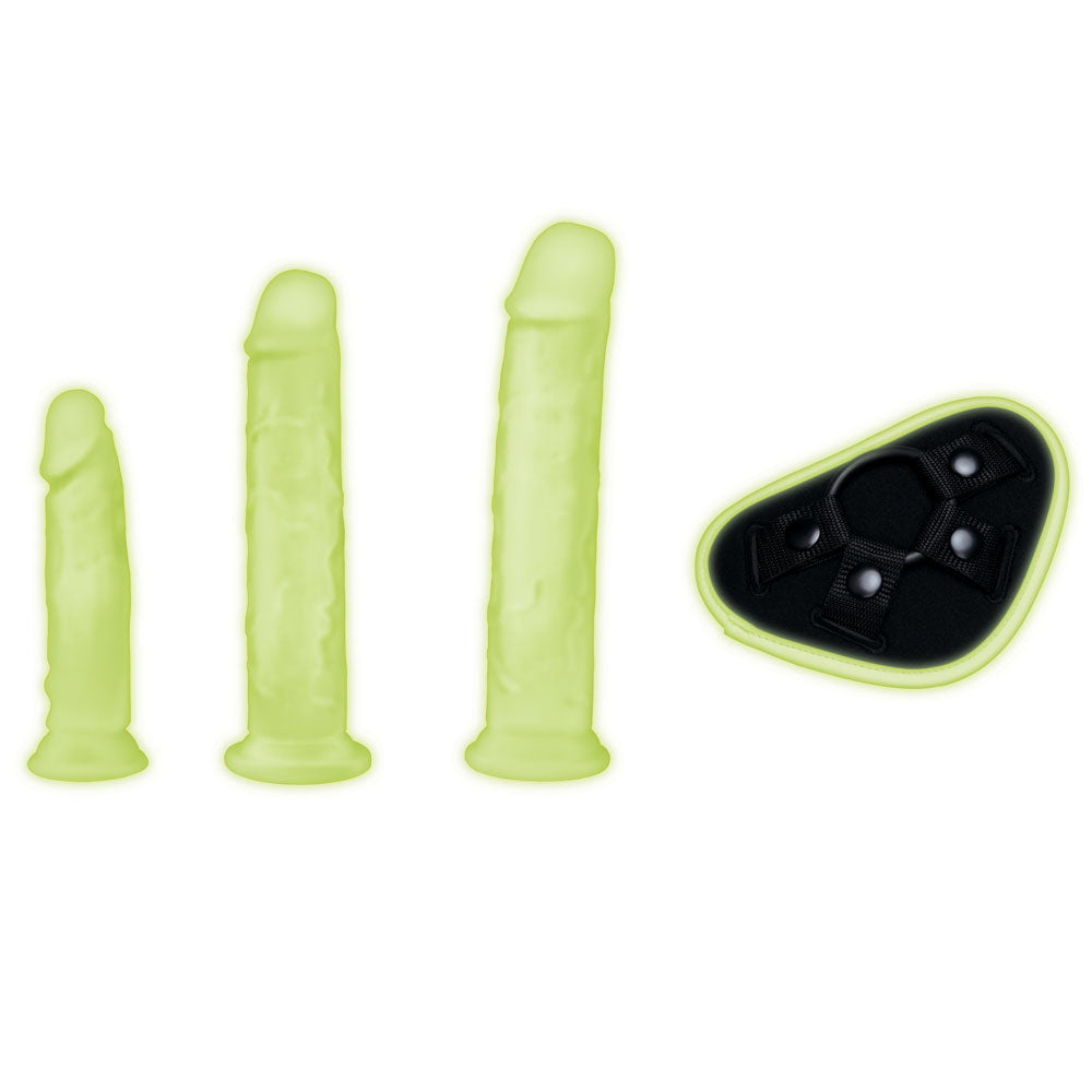 WhipSmart Glow In The Dark 4pc Pegging Kit - Glow In Dark Strap-On Kit - Naughty by Nature Adult Store