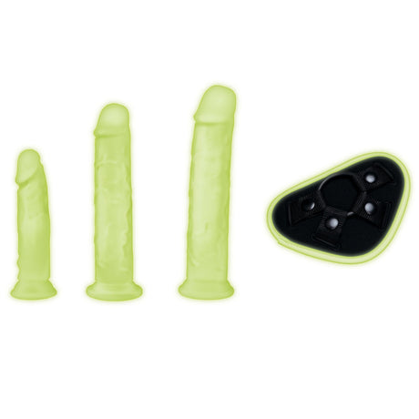 WhipSmart Glow In The Dark 4pc Pegging Kit - Glow In Dark Strap-On Kit - Naughty by Nature Adult Store