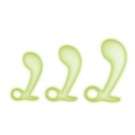 WhipSmart Glow In The Dark 3pc Prostate Training Kit - Glow In Dark Prostate Massagers - Set of 3 Sizes - Naughty by Nature Adult Store