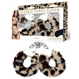 WhipSmart Classic Furry Cuffs - Leopard - Leopard Furry Restraints with Bonus Eye Mask - Naughty by Nature Adult Store