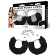 WhipSmart Classic Furry Cuffs - Black - Black Furry Restraints with Bonus Eye Mask - Naughty by Nature Adult Store