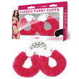 WhipSmart Classic Furry Cuffs - Hot Pink - Hot Pink Furry Restraints with Bonus Eye Mask - Naughty by Nature Adult Store