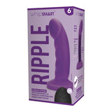 WhipSmart 6'' Ripple Rechargeable & Remote Controlled Vibrating Dildo - Purple 15.2 cm USB Rechargeable Dildo with Wireless Remote - Naughty by Nature Adult Store