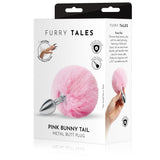 WhipSmart Furry Tales Pink Bunny Tail - Metal 6.3 cm Butt Plug with Pink Bunny Tail - Naughty by Nature Adult Store