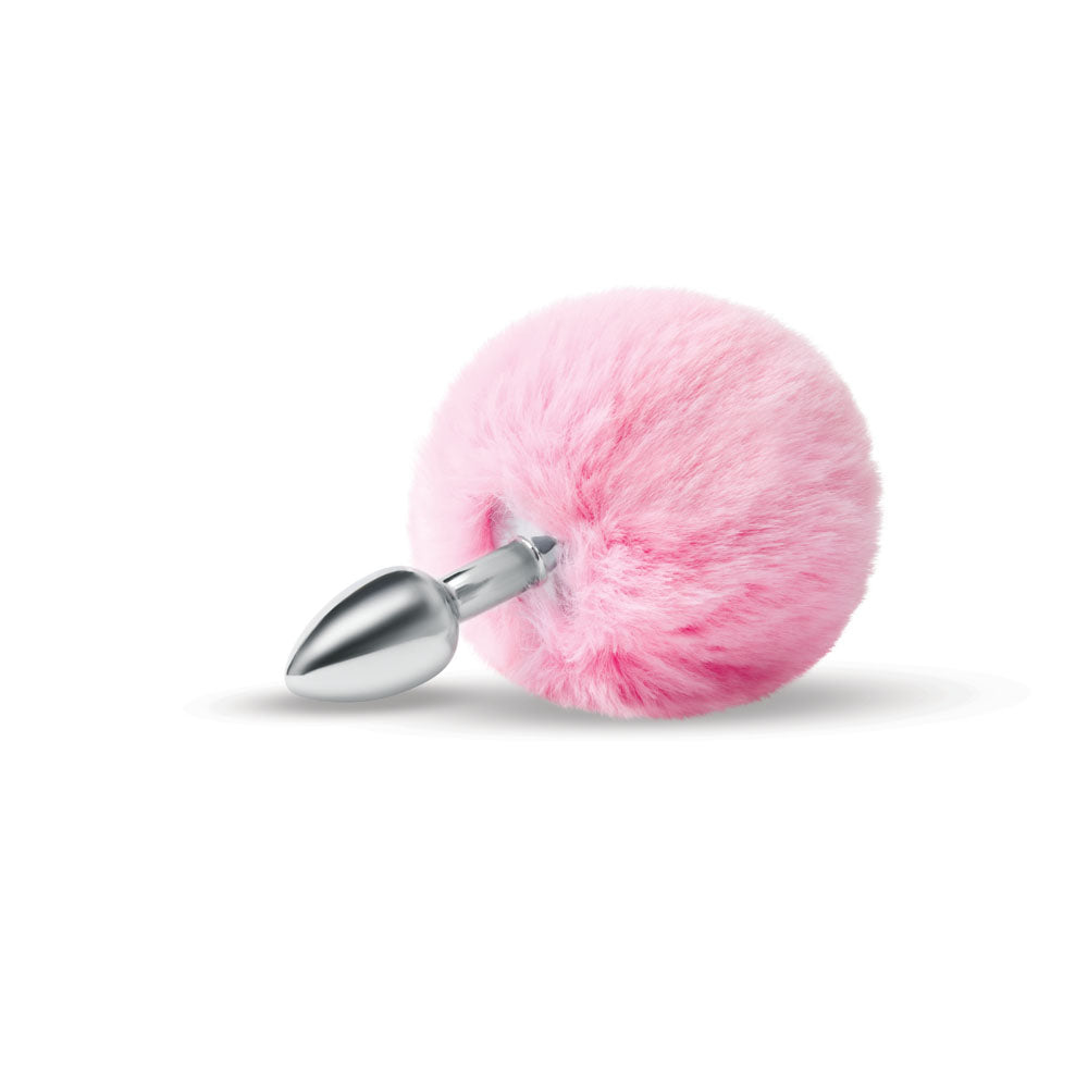 WhipSmart Furry Tales Pink Bunny Tail - Metal 6.3 cm Butt Plug with Pink Bunny Tail - Naughty by Nature Adult Store