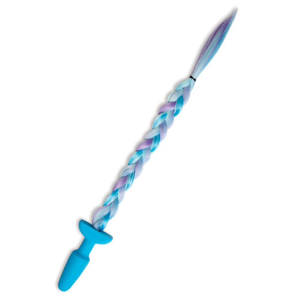 WhipSmart Furry Tales Silicone Unicorn Butt Plug - Blue 8.9 cm Butt Plug with Unicorn Tail - Naughty by Nature Adult Store