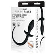 WhipSmart Furry Tales 3'' Silicone Doggy Tail Butt Plug - Black 7.6 cm Butt Plug with Doggy Tail - Naughty by Nature Adult Store