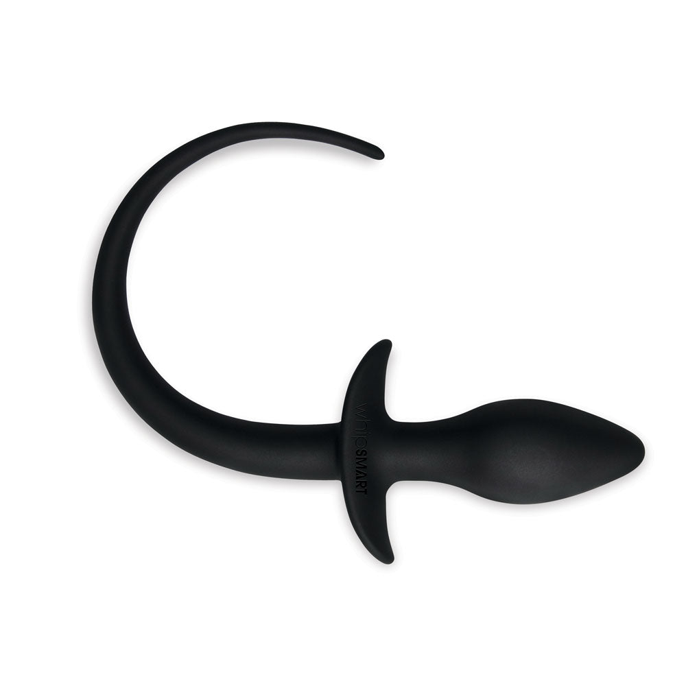 WhipSmart Furry Tales 3'' Silicone Doggy Tail Butt Plug - Black 7.6 cm Butt Plug with Doggy Tail - Naughty by Nature Adult Store