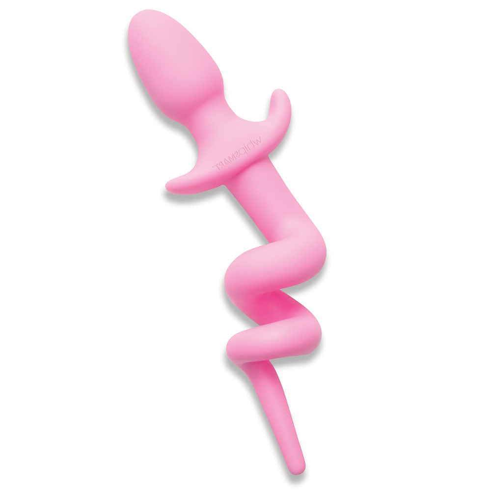 WhipSmart Furry Tales 3.5 Inch Silicone Piggy Tail Butt Plug - Pink 8.9 cm Butt Plug with Pig Tail - Naughty by Nature Adult Store